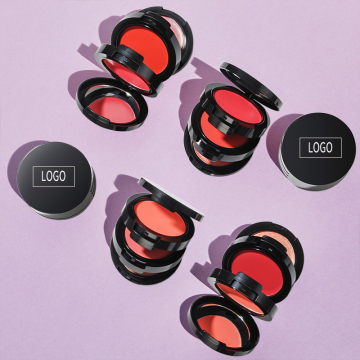Palet Makeup Vegan yang disesuaikan: Logo Penjenamaan Blush, Highlighter, Contour, dan Cream Blush untuk Label Peribadi