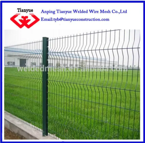 Triangle bending wire mesh fence(factory)