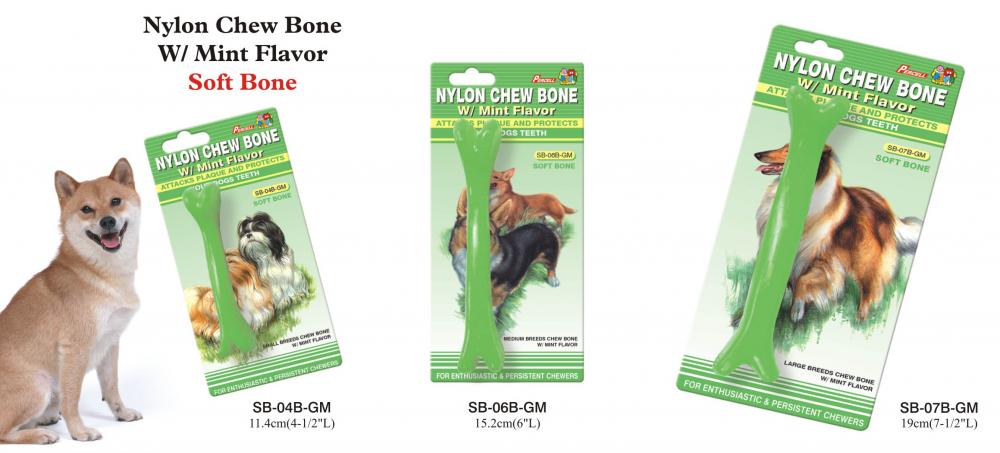 Soft Nylon Chew Bone Mint Scent Small Medium And Large