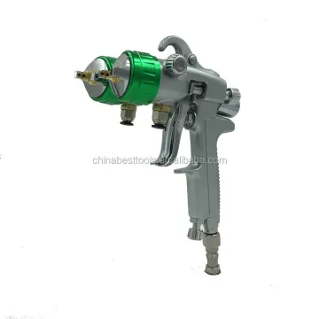 High Pressure Chrome Spray Gun with Double Nozzle Air Paint Sprayer