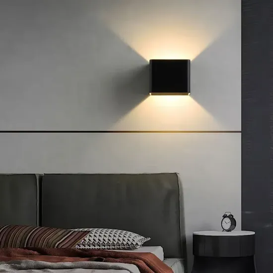 Adjustable Modern Surface-Mounted Square Wall Lamp - Black/White (3000K/4000K/6000K)