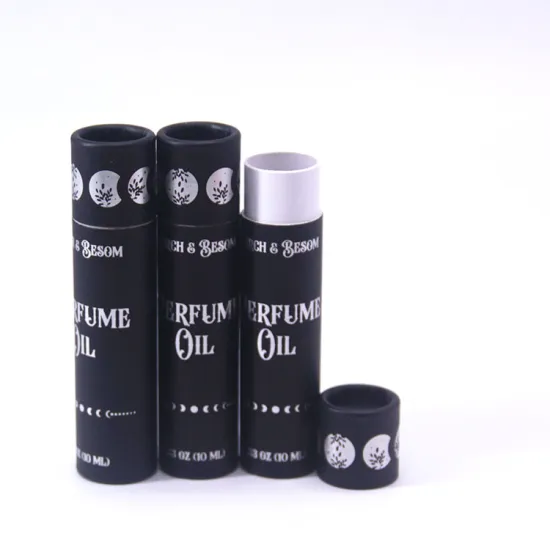Cylindrical paper tube essential oil packaging