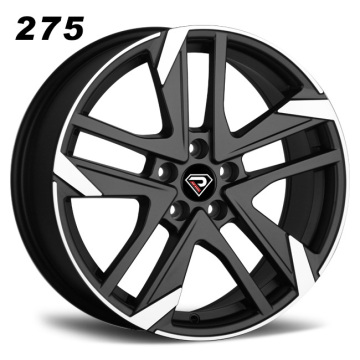 Rep 275 Matte Black Machined Face High Quality Casting Wheels for Peugeot - 17x7 & 18x8 Sizes with 4/5 Holes, Ready to Ship