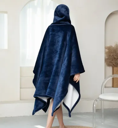 Oversized TV Blanket Hoodie - Fleece Blanket with Sleeves for Men and Women