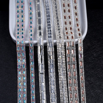 Anpassbares Whatstone -Klebstoff -Strass -Netzstreifen für Accessoires und Kleidung