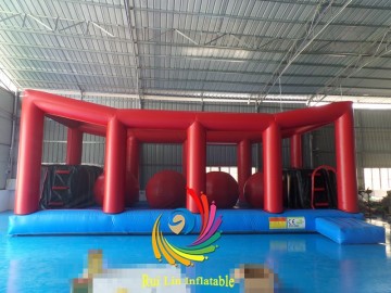 2015 hot sale exciting sport game durable pvc inflatable big red ball wet
