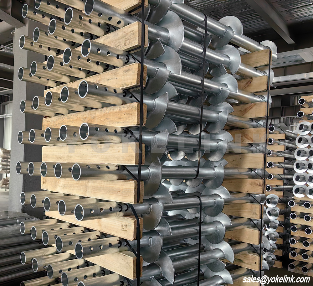 Jangkar Sekrup Tanah Tumpukan Heliks 875mm untuk Pondasi Konstruksi Dalam