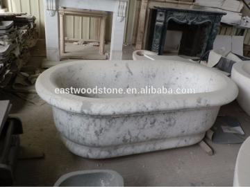 hot sale white carrara marble bathtub for adults
