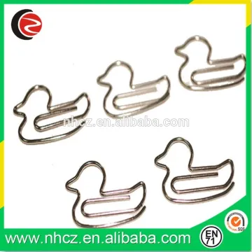 Duck Shaped Metal Paper Clips
