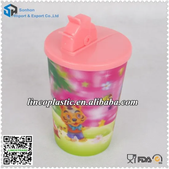 Children Plastic 3D Lenticular Water Cup