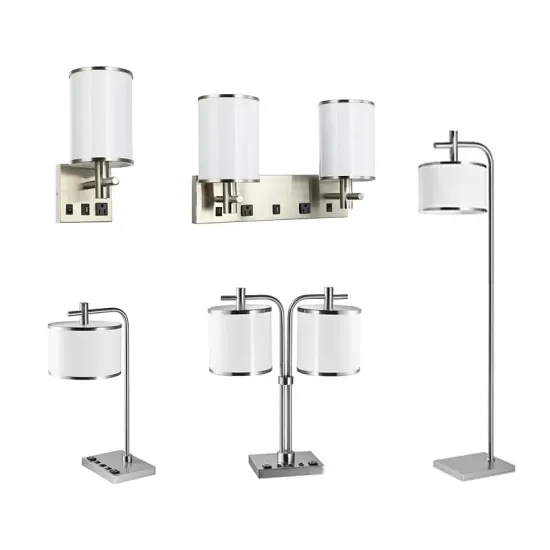 Super 8 by Wyndham King Queen Room Acrylic Shade Single Nightstand Lamp