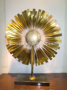 Art Hands Copper Sculpture For Indoor Decoration, metal sunflower