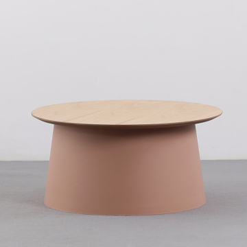 Small Living Room Balcony Furniture: Circular Plastic Coffee and Sofa Tables