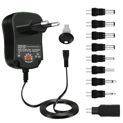 Adattatore manuale universale eu a parete 12w