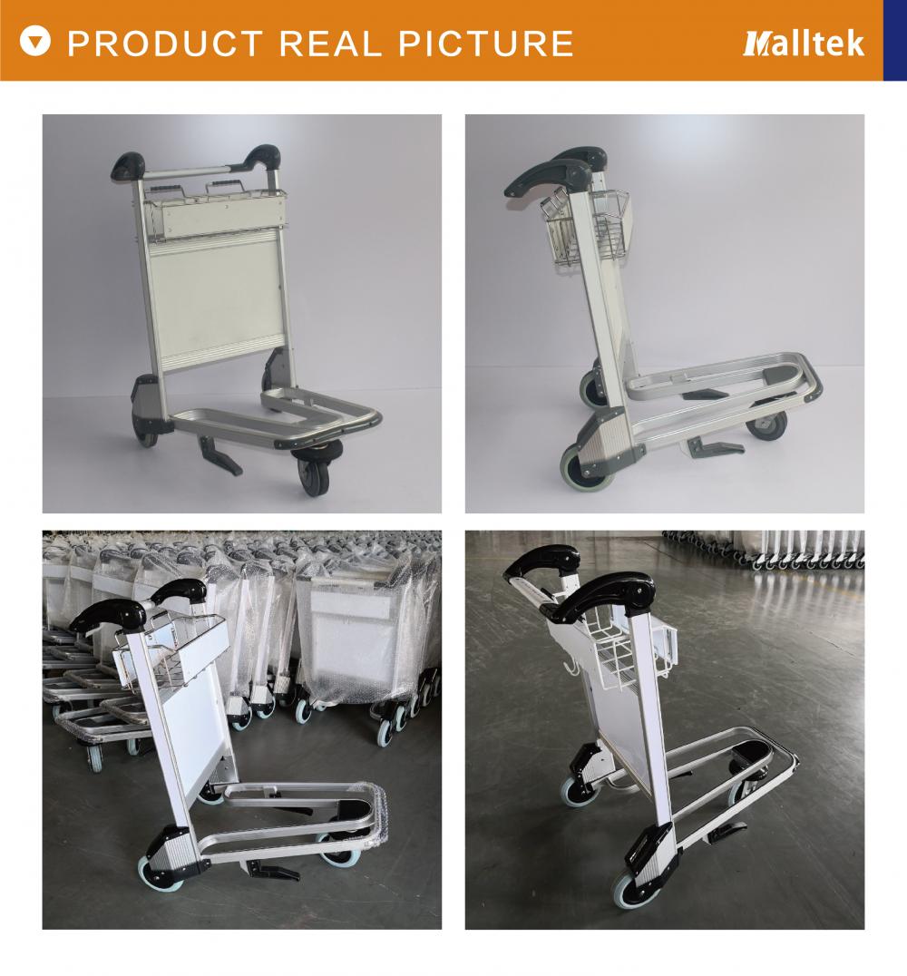 Portable Handbrake Passenger Airport Baggage Trolley