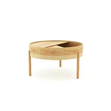 Muebles modernos de mesa de café redondo de madera al por mayor
