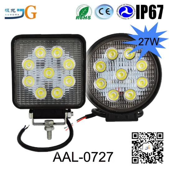 China Utv High Lumen Led Work Lamp,Car Led Headlight,27W Led Work Light
