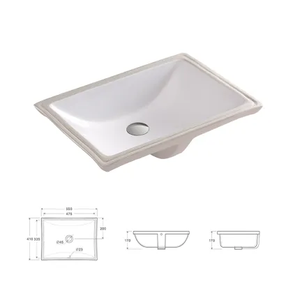 Chaozhou Factory Vasque Sundowner Modern Bathroom Undercounter Basin