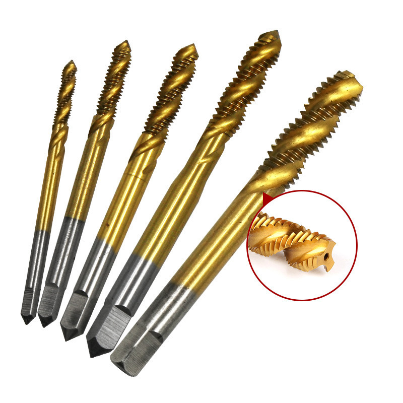 High-Speed M4*0.7 Spiral Taps HSS Top Wire Die Tin Coated Flute Tap for Machine for Thread Cutting