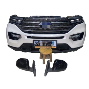 Menggunakan aksesoris mobil bekas asli untuk Ford Explorer 2020-2023: Rakitan bumper depan, set radiator, dan lampu depan