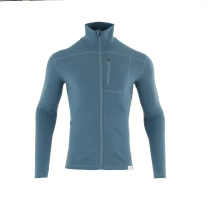 ODM OEM Men's 100% Merino Wool Fashion Casual Autumn Full Zip Jacket
