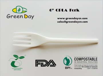 CPLA 6inch Compostable Dispostable Fork Cutlery