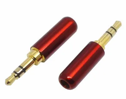 3.5mm stereo audio plug gold plated assembled plug headphone plug