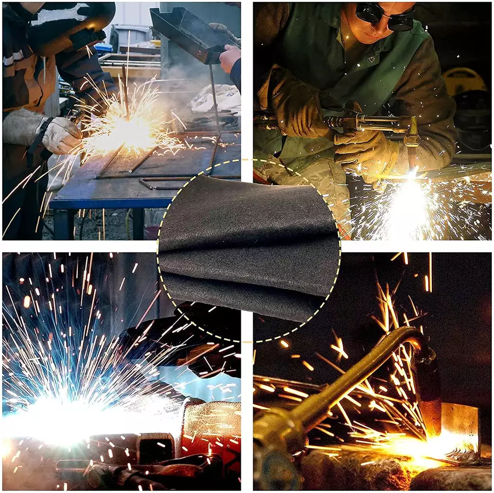 Custom Safety Emergency Welding Fire Retardant Insulation Fireproof Blanket Fireplace Mat For Kitchen Home Office Car Warehouse2