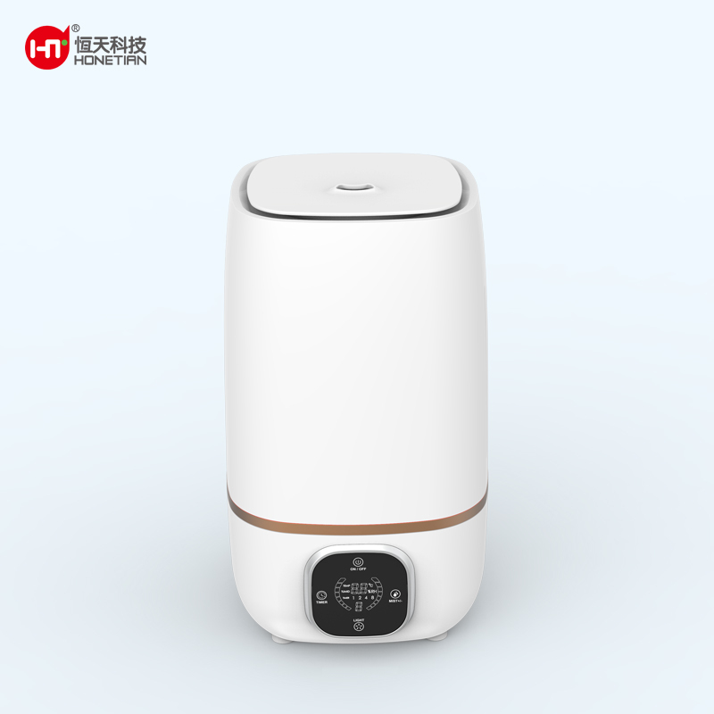HONETIAN 8 timer remoter control LED display night light 4.0L capacity custom colors indoor plastics cool mist humidifier