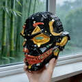 ماسک Oni Cosplay اکسنت طلایی Cyberpunk