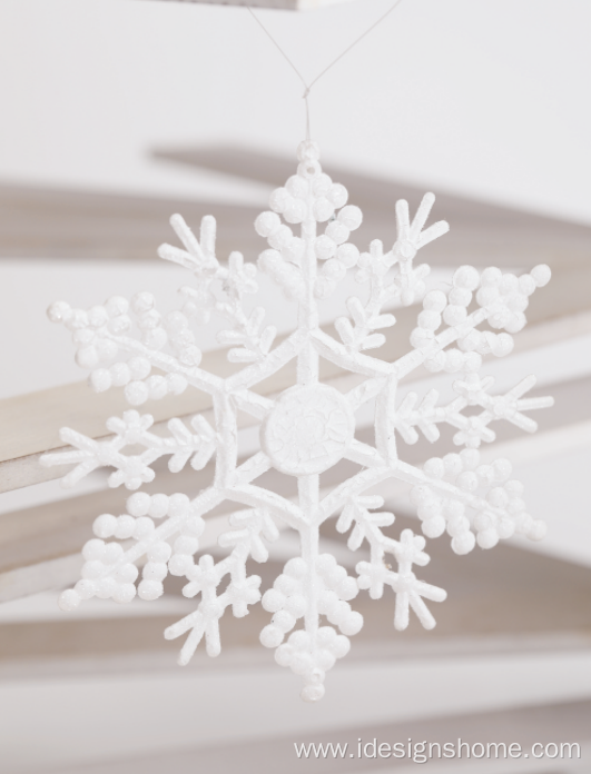 White Snowflake Plastic Christmas Decorative