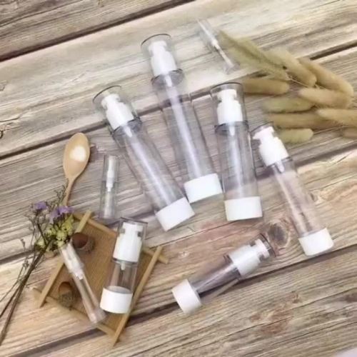 Bouteille airless cosmétique transparente comme emballage cosmétique