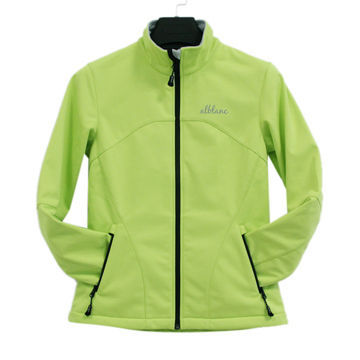 Softshell jackets, made of 50*50D knitted fabric + TPU + 100D polar fleece fabric