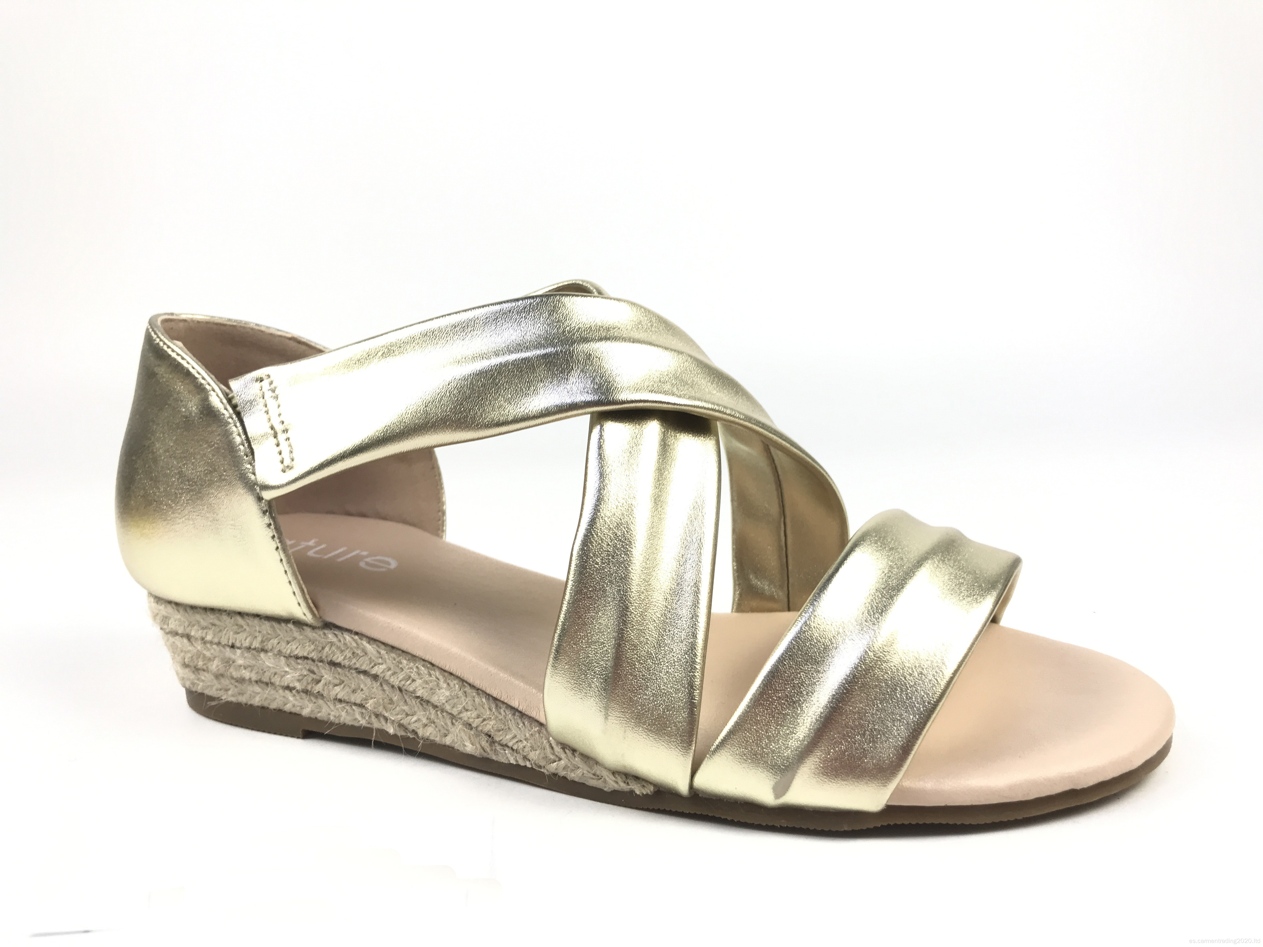 Sandalias de tacón de cuña casual Sandalias de correa de entradas