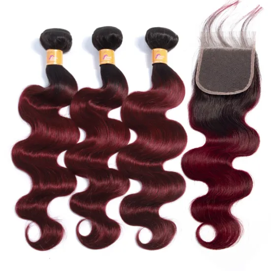 Raw Human Hair Vendors Wholesale 1b/99j# Body Wave Virgin Hair Bundle