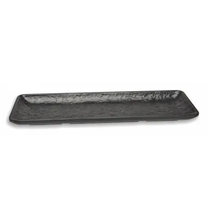 Hammer Rock Surface Long Rectangular Melamine Snack Tray