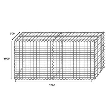 CE bersertifikat 2x0.5x1m Welded Welded Galvanized Gabion Stone Fence