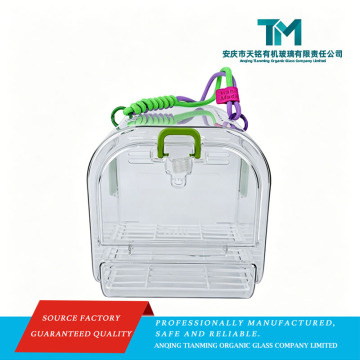 Custom Clear Large Bird Carrier with Backpack Design