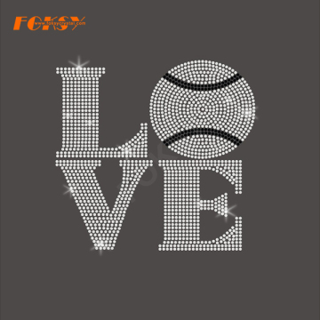 Love Ball Hot Fix Rhinestone Transfer Motif