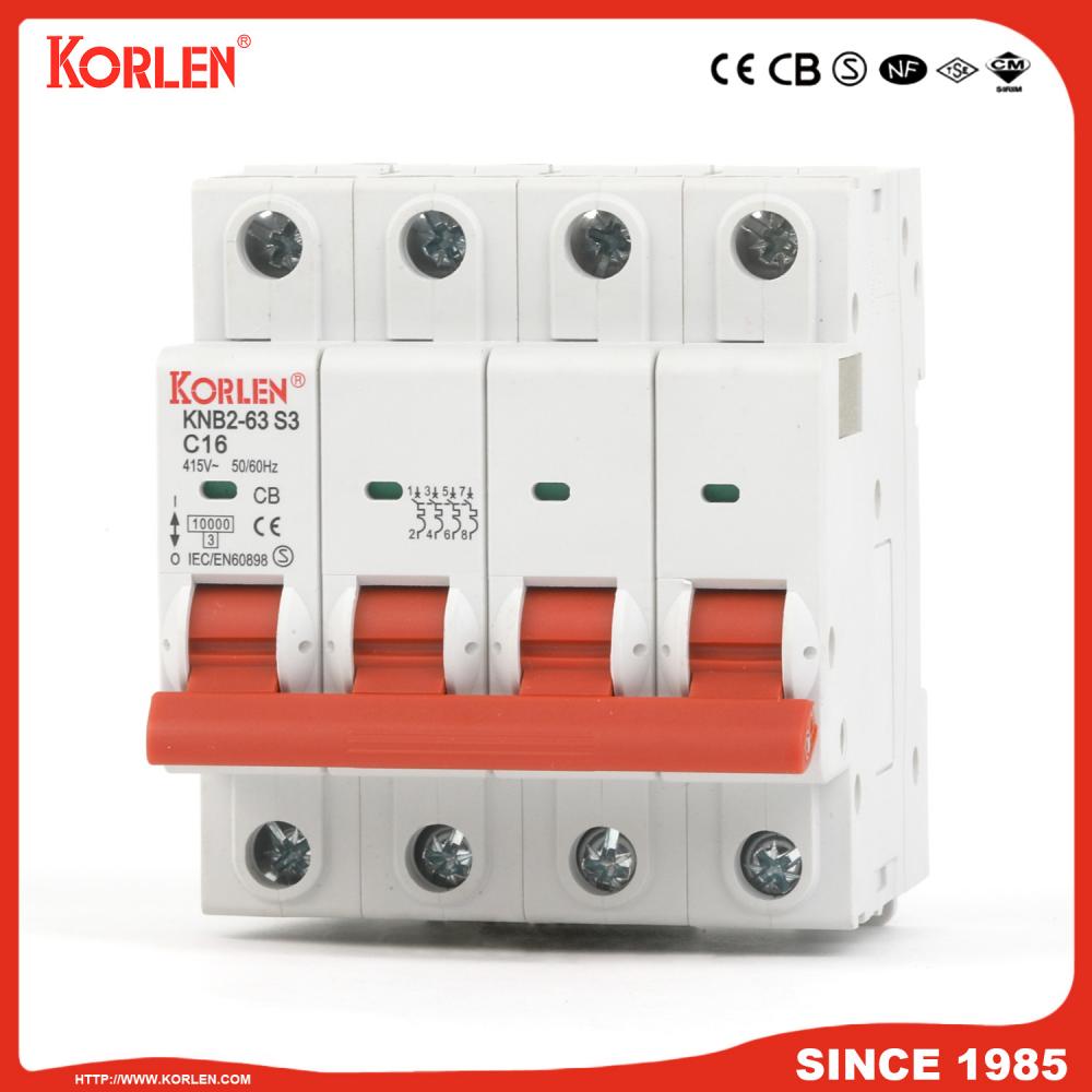 Miniature Circuit Breaker 3KA 32A SEMKO KNB2-63 4P