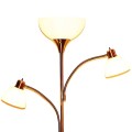 Three-head floor lamp in the office