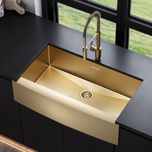 Apron Front Utility Sink Farmhouse Workstation Sinks PVD Kitchen Sink with Ledge Supplier