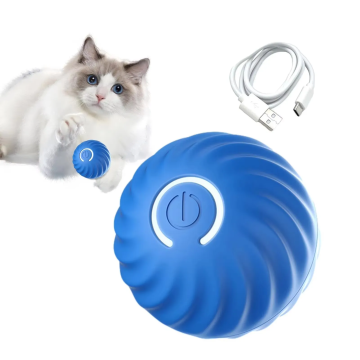 Automatic LED Light Interactive Ball Toy for Pets - USB Charging Dog Cat Toy