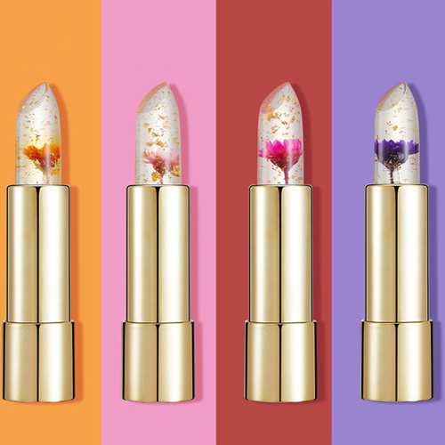 Transparent moisturizing dry flower warm lipstick