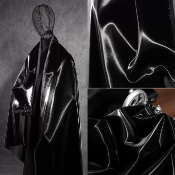 Black Mirror Wear-resistant PU Patent Leather - Soft and Smooth Imitation Leather