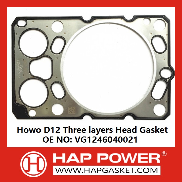 HAP-HD-024 Howo D12 Head Gasket VG1246040021-E234-121000812500-3LAYERS-128