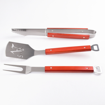 barbecue tools set with high quality wooden handle