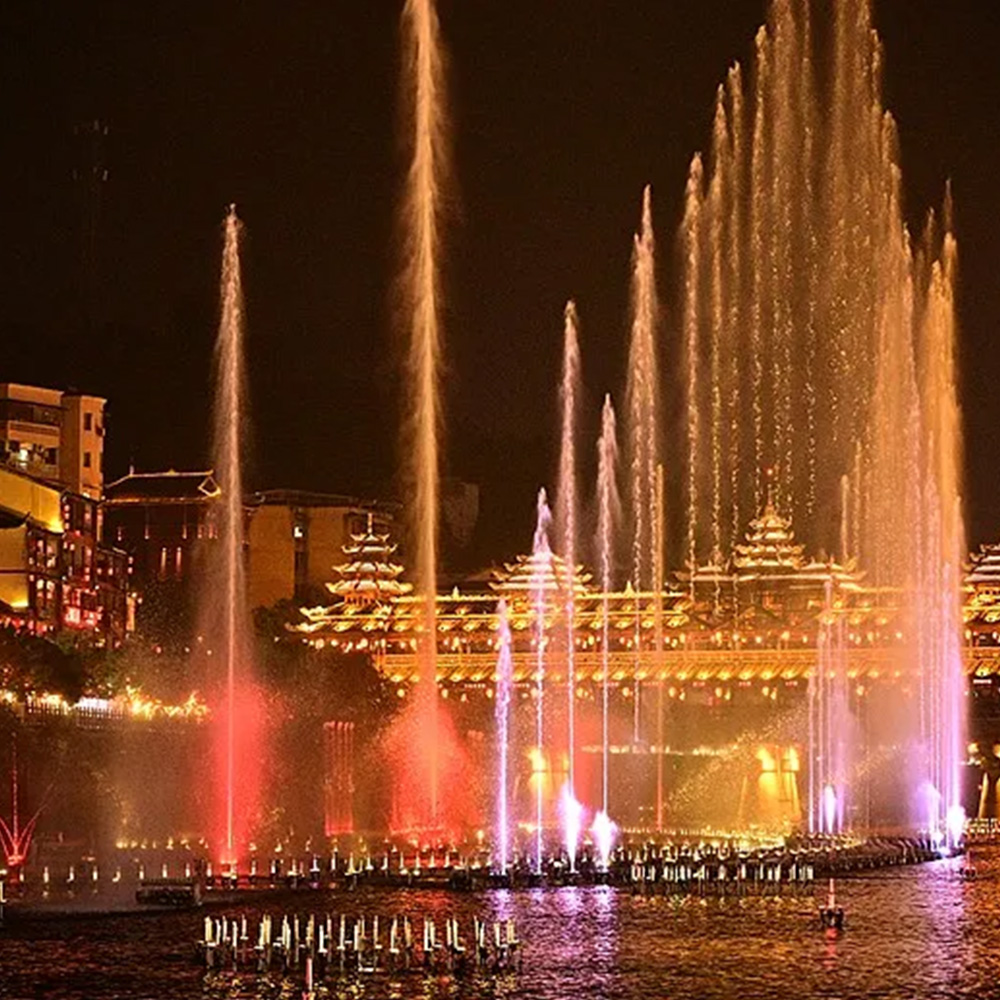 Grande fonte para paisagens cênicas