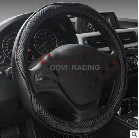 Coperchio del volante per auto universale in pelle vera in pelle