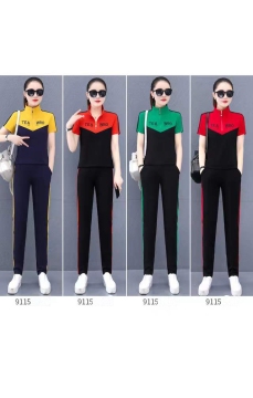 Monisa girl sports leisure colorful suit with ice silk fabric in summer / / short-sleeved / shorts, sports T-shirt
